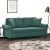 2-osobowa sofa z poduszkami, ciemnozielona, 140 cm, aksamit