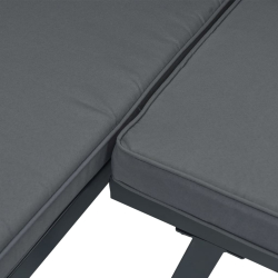 2-cz. zestaw mebli do ogrodu, z poduszkami, czarne aluminium