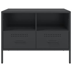 Szafka RTV, czarna, 68x39x50,5 cm, stal walcowana na zimno