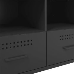 Szafka RTV, czarna, 68x39x50,5 cm, stal walcowana na zimno