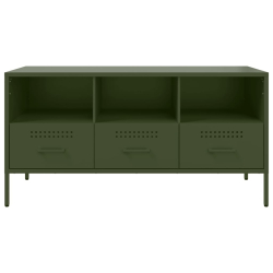 Szafka RTV, oliwkowa, 100,5x39x50,5 cm, stal walcowana na zimno