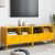 Szafki RTV, 2 szt., musztardowe, 68x39x50,5 cm, stal walcowana