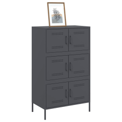 Szafka, antracytowa, 68x39x113 cm, stal