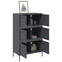 Szafka, antracytowa, 68x39x113 cm, stal