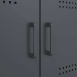 Szafka, antracytowa, 68x39x113 cm, stal