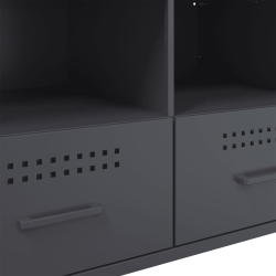 Szafki pod TV, 2 szt., antracytowe, 68x39x50,5 cm, stal