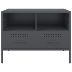 Szafki pod TV, 2 szt., antracytowe, 68x39x50,5 cm, stal