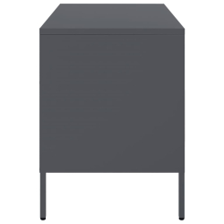 Szafki pod TV, 2 szt., antracytowe, 68x39x50,5 cm, stal
