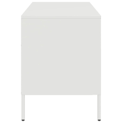 Szafki RTV, 2 szt., białe, 68x39x50,5 cm, stal walcowana