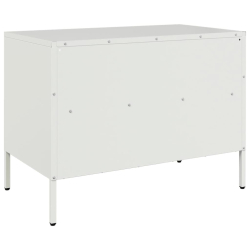 Szafki RTV, 2 szt., białe, 68x39x50,5 cm, stal walcowana