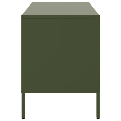 Szafki RTV, 2 szt., oliwkowe, 68x39x50,5 cm, stal walcowana
