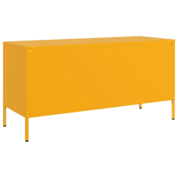 Szafka RTV, musztardowa, 100,5x39x50,5 cm, stal walcowana