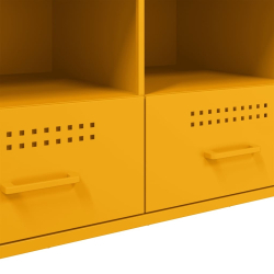 Szafka RTV, musztardowa, 100,5x39x50,5 cm, stal walcowana