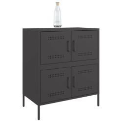 Szafka, czarna, 68x39x79 cm, stal