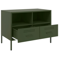 Szafka RTV, oliwkowa, 68x39x50,5 cm, stal walcowana na zimno
