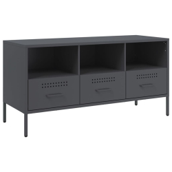 Szafka RTV, antracyt, 100,5x39x50,5 cm, stal walcowana na zimno