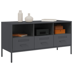 Szafka RTV, antracyt, 100,5x39x50,5 cm, stal walcowana na zimno