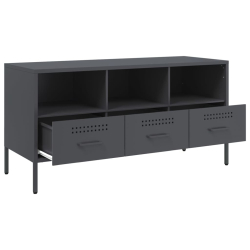 Szafka RTV, antracyt, 100,5x39x50,5 cm, stal walcowana na zimno