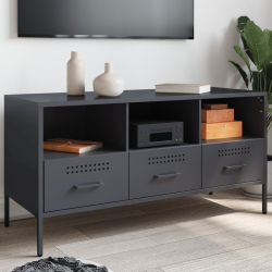 Szafka RTV, antracyt, 100,5x39x50,5 cm, stal walcowana na zimno