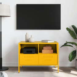 Szafka RTV, musztardowa, 68x39x50,5 cm, stal walcowana na zimno