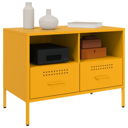 Szafka RTV, musztardowa, 68x39x50,5 cm, stal walcowana na zimno
