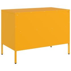 Szafka RTV, musztardowa, 68x39x50,5 cm, stal walcowana na zimno