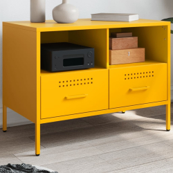 Szafka RTV, musztardowa, 68x39x50,5 cm, stal walcowana na zimno