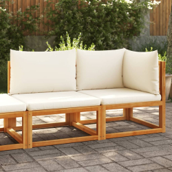 Sofa ogrodowa z poduszkami, 2-osobowa, lite drewno akacjowe