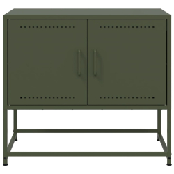 Szafka pod telewizor, oliwkowa, 68,5x39x60,5 cm, stalowa