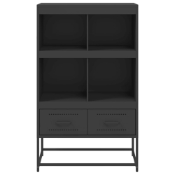 Szafka, czarna, 68,5x39x111,5 cm, stal walcowana na zimno