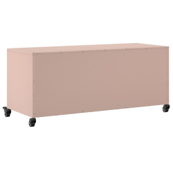Szafka RTV, różowa, 100,5x39x43,5 cm, stal walcowana na zimno
