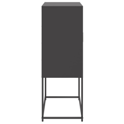 Szafka, czarna, 68,5x38,5x107 cm, stal