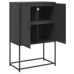 Szafka, czarna, 68,5x38,5x107 cm, stal