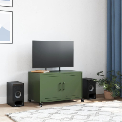Szafka RTV, oliwkowa, 68x39x43,5 cm, stal walcowana na zimno