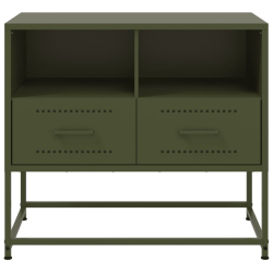 Szafka pod telewizor, oliwkowa, 68x39x60,5 cm, stalowa