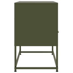 Szafka pod telewizor, oliwkowa, 68x39x60,5 cm, stalowa