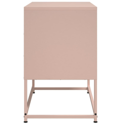 Szafka pod telewizor, różowa, 68,5x39x60,5 cm, stalowa