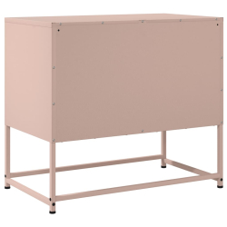 Szafka pod telewizor, różowa, 68,5x39x60,5 cm, stalowa