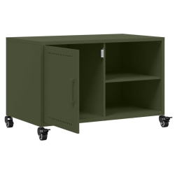 Szafka RTV, oliwkowa, 68x39x43,5 cm, stal walcowana na zimno