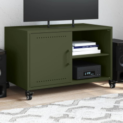 Szafka RTV, oliwkowa, 68x39x43,5 cm, stal walcowana na zimno