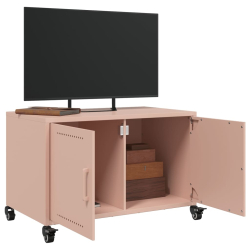 Szafka RTV, różowa, 68x39x43,5 cm, stal walcowana na zimno