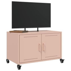 Szafka RTV, różowa, 68x39x43,5 cm, stal walcowana na zimno