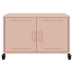 Szafka RTV, różowa, 68x39x43,5 cm, stal walcowana na zimno