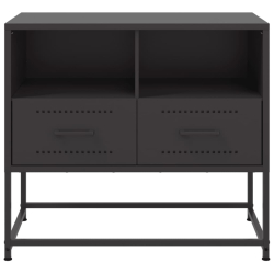 Szafka pod telewizor, czarna, 68x39x60,5 cm, stalowa