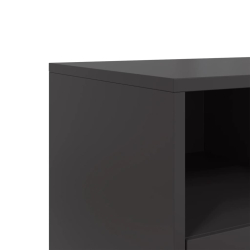 Szafka pod telewizor, czarna, 68x39x60,5 cm, stalowa
