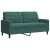 Sofa 2-osobowa, ciemnozielona, 140 cm, tapicerowana aksamitem