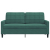Sofa 2-osobowa, ciemnozielona, 140 cm, tapicerowana aksamitem