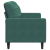 Sofa 2-osobowa, ciemnozielona, 140 cm, tapicerowana aksamitem