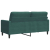 Sofa 2-osobowa, ciemnozielona, 140 cm, tapicerowana aksamitem