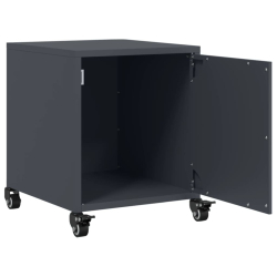 Szafki nocne, 2 szt., antracytowe, 36x39x43,5 cm, stal